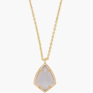 NWT Kendra Scott Cory Stone Pendant Necklace Slate Blue/Gold NWT